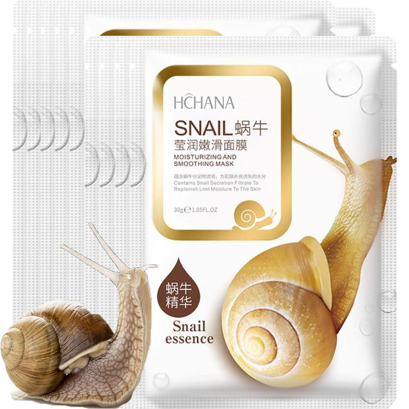 Snail Mucin Essence - Masque visage au collagène d'escargot, hydratant,