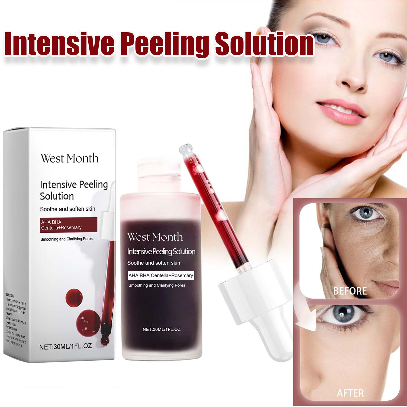 Ferulic Acid Serum - Sérum Peeling pour le visage, Anti-acné,