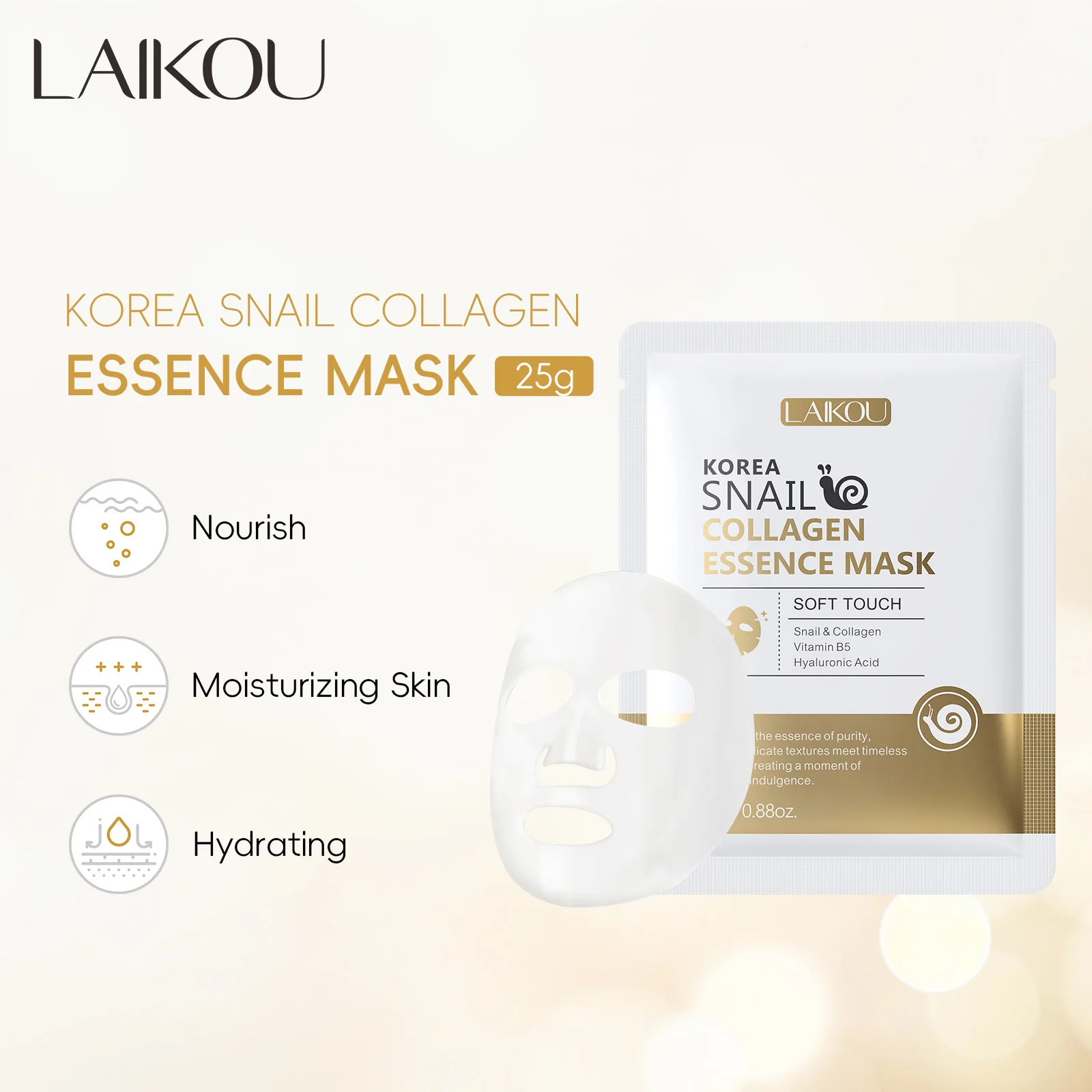 Masque en feuille de mucine d' - Snail Mucin Essence avis et prix