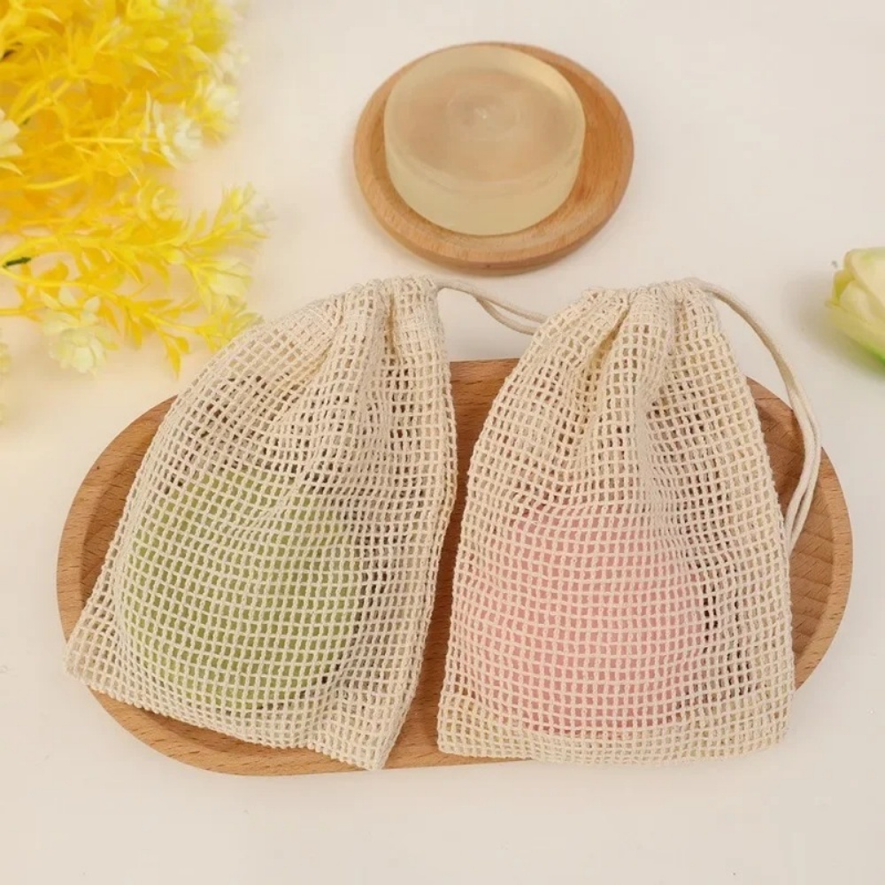 Sac à savon en coton naturel é - Skincare D'Alba avis et prix