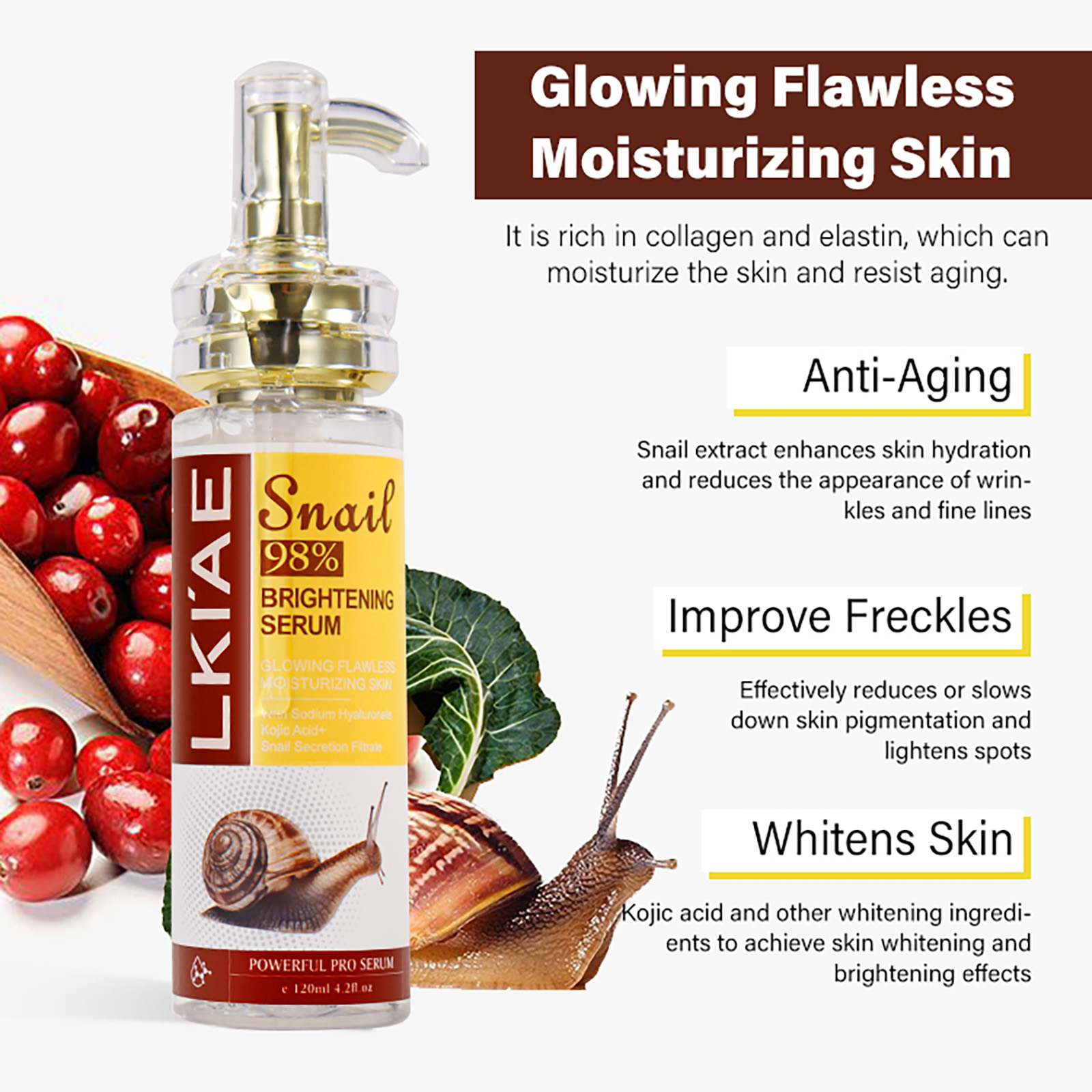 AILKE Sérum blanchissant à l'e - Snail Mucin Essence avis et prix