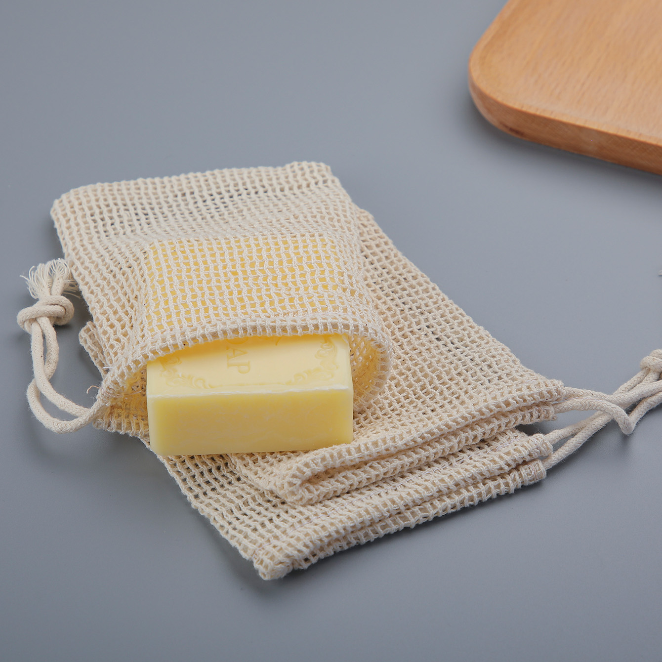 Sac à savon en coton naturel,  - Skincare D'Alba avis et prix
