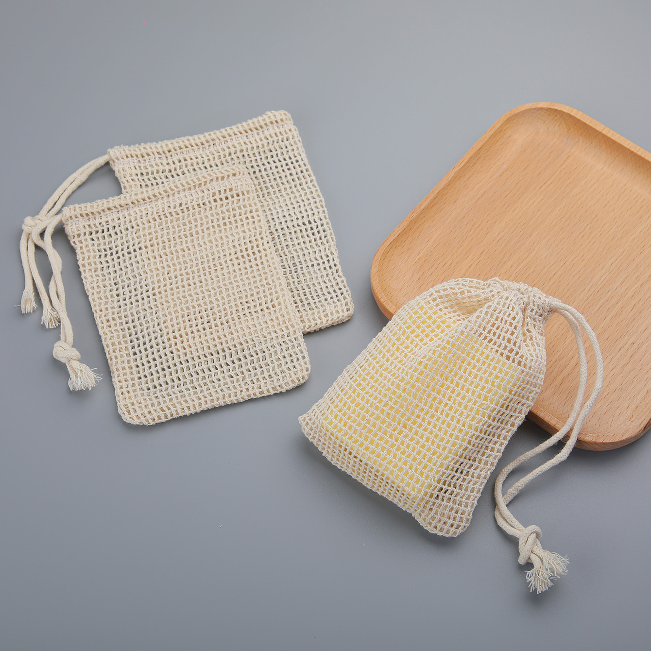 Sac à savon en coton naturel,  - Skincare D'Alba avis et prix