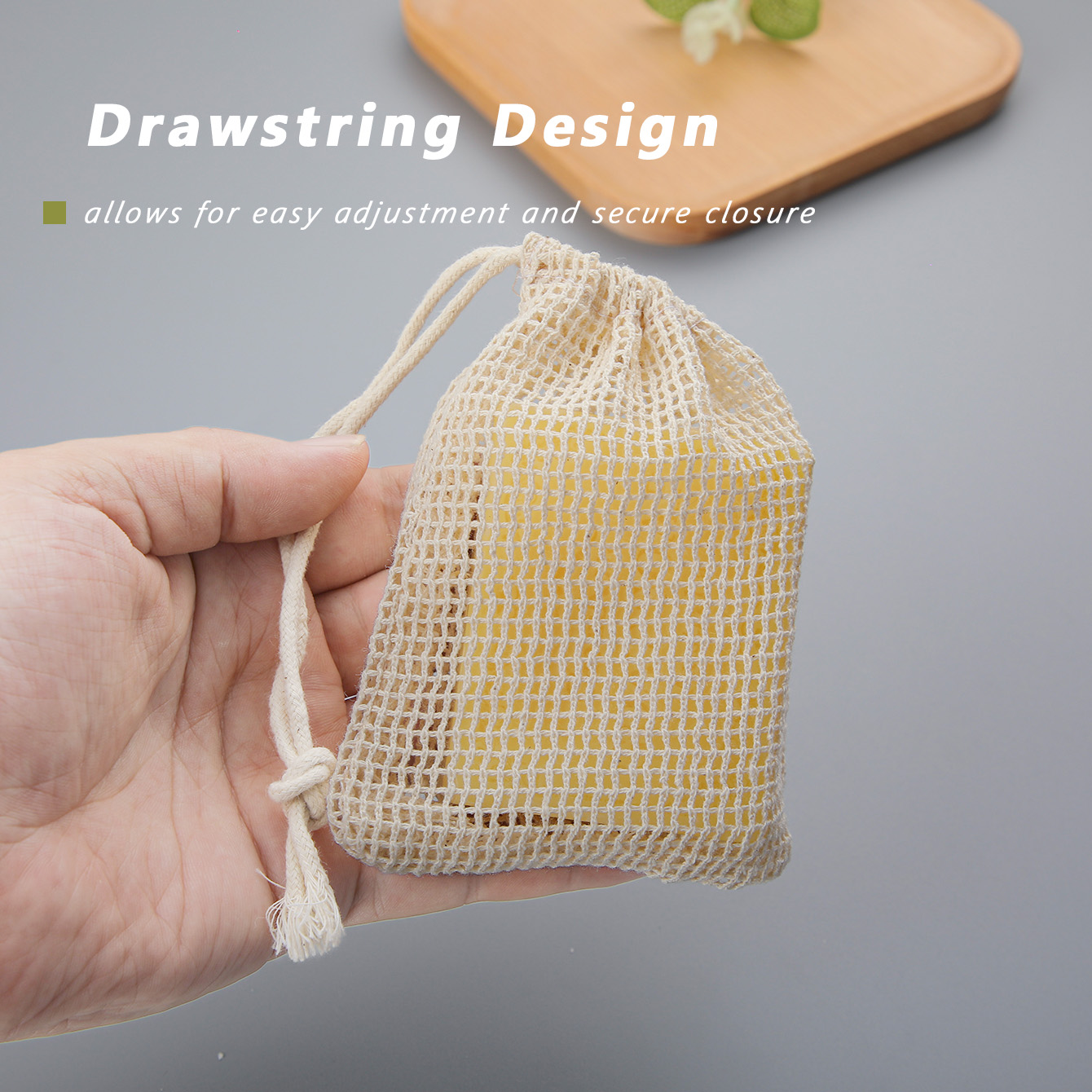 Sac à savon en coton naturel,  - Skincare D'Alba avis et prix