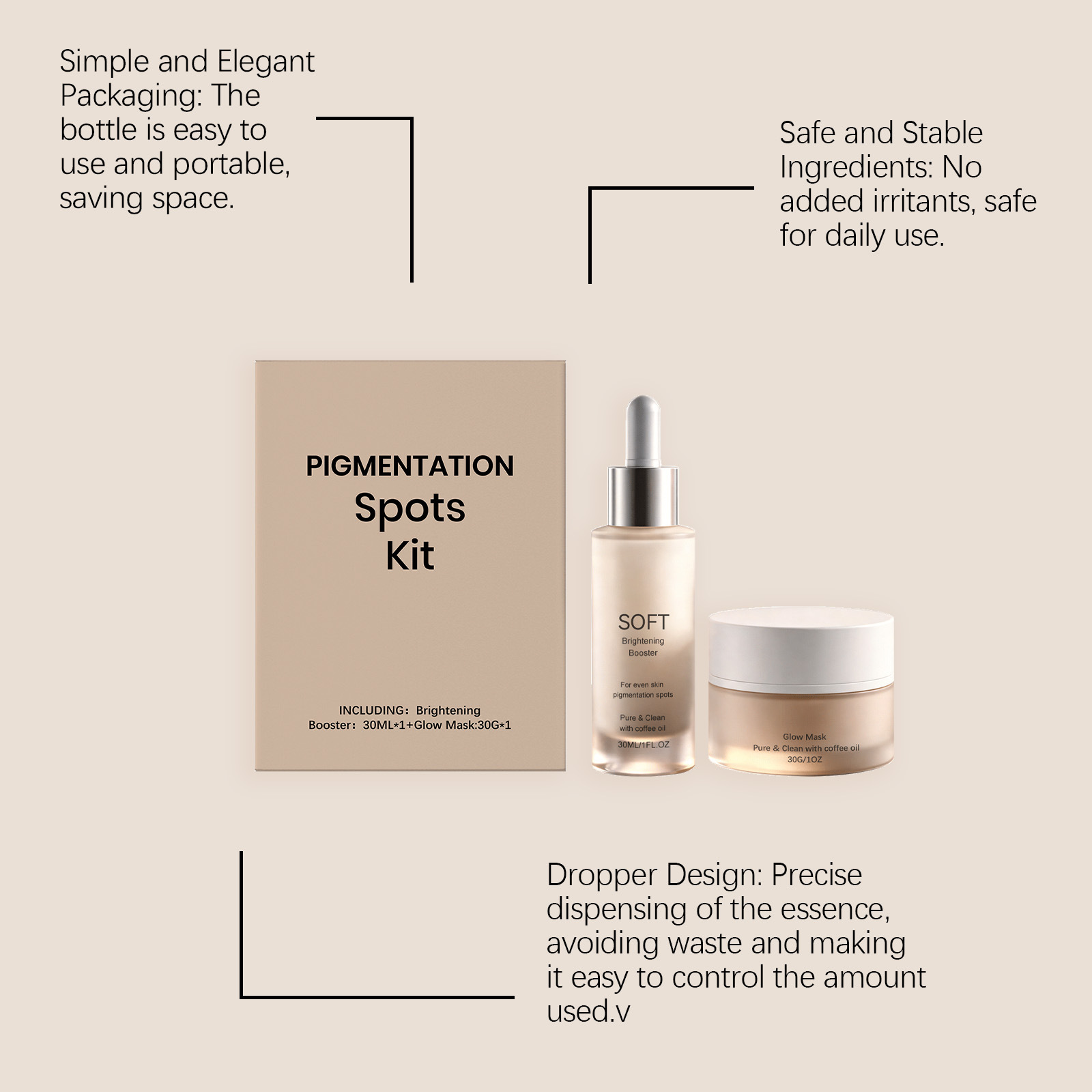 Kit Éclaircissant Soin de la P - Skincare Omg avis et prix